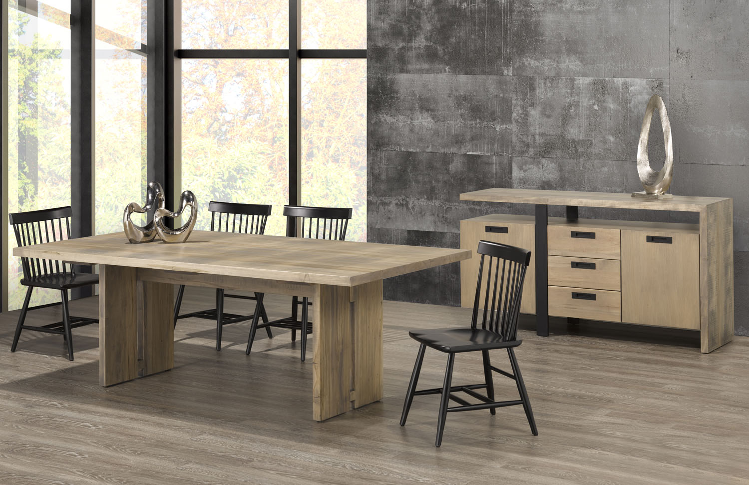 Table as Shown | Cardinal Woodcraft Waldorf Dining Table | Valley Ridge Furniture