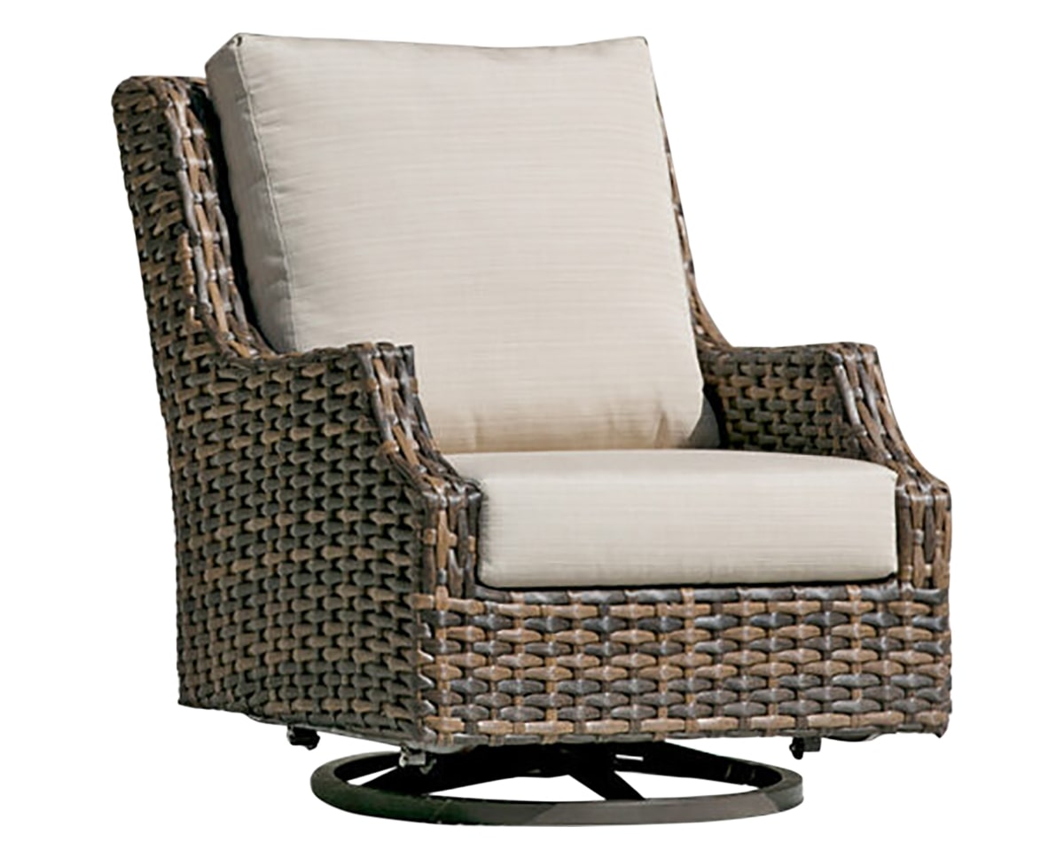 Swivel Gliding Club Chair | Ratana Whidbey Island Collection | Valley Ridge Furniture