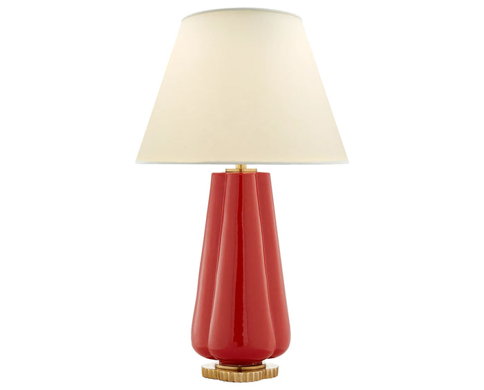 Berry Red & Natural Percale | Penelope Table Lamp | Valley Ridge Furniture