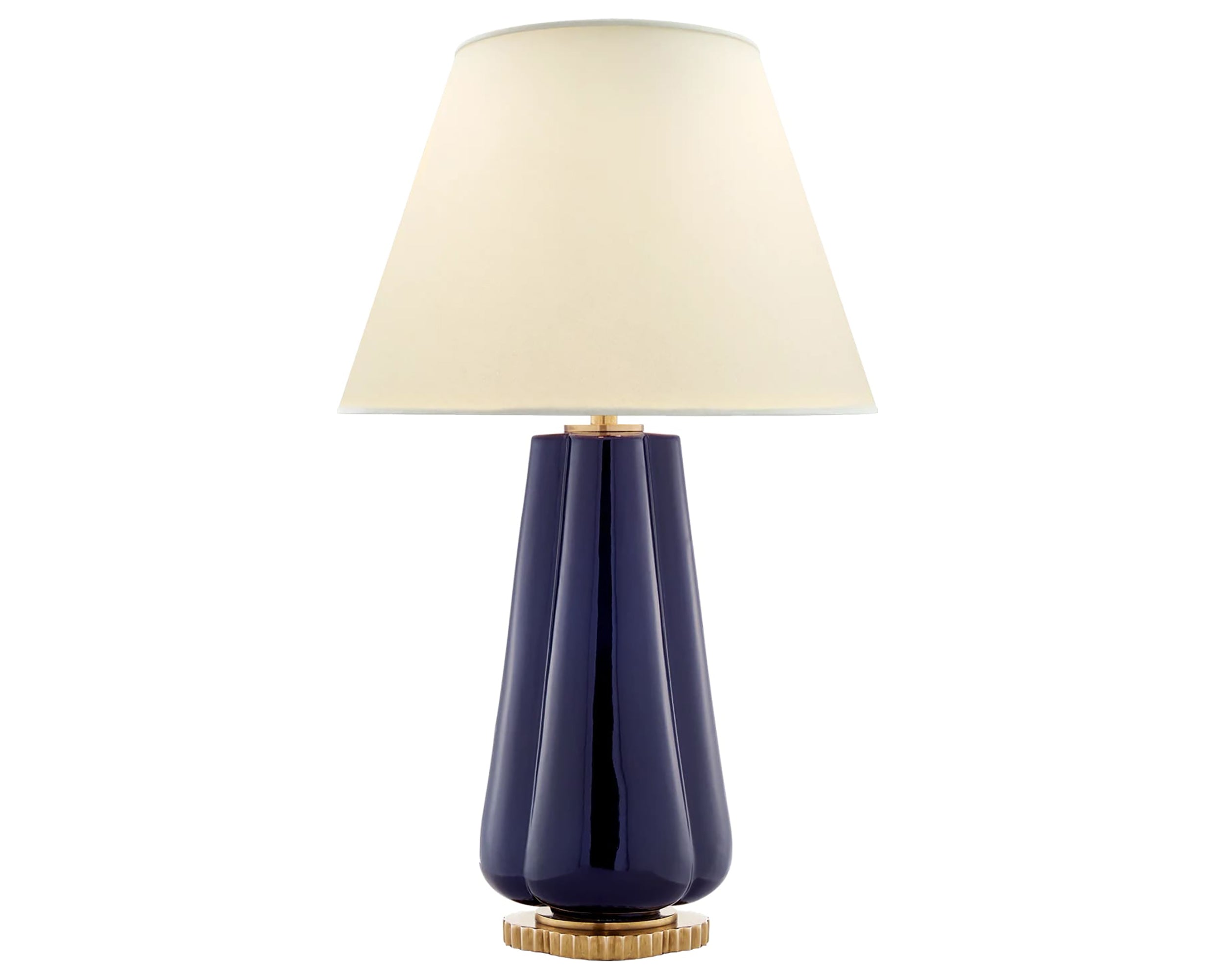 Denim Porcelain &amp; Natural Percale | Penelope Table Lamp | Valley Ridge Furniture