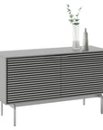 Fog Grey with Console Base | BDI Align 2 Door TV Stand | Valley Ridge Furniture