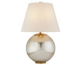Burnished Silver Leaf & Linen | Morton Table Lamp | Valley Ridge Furniture