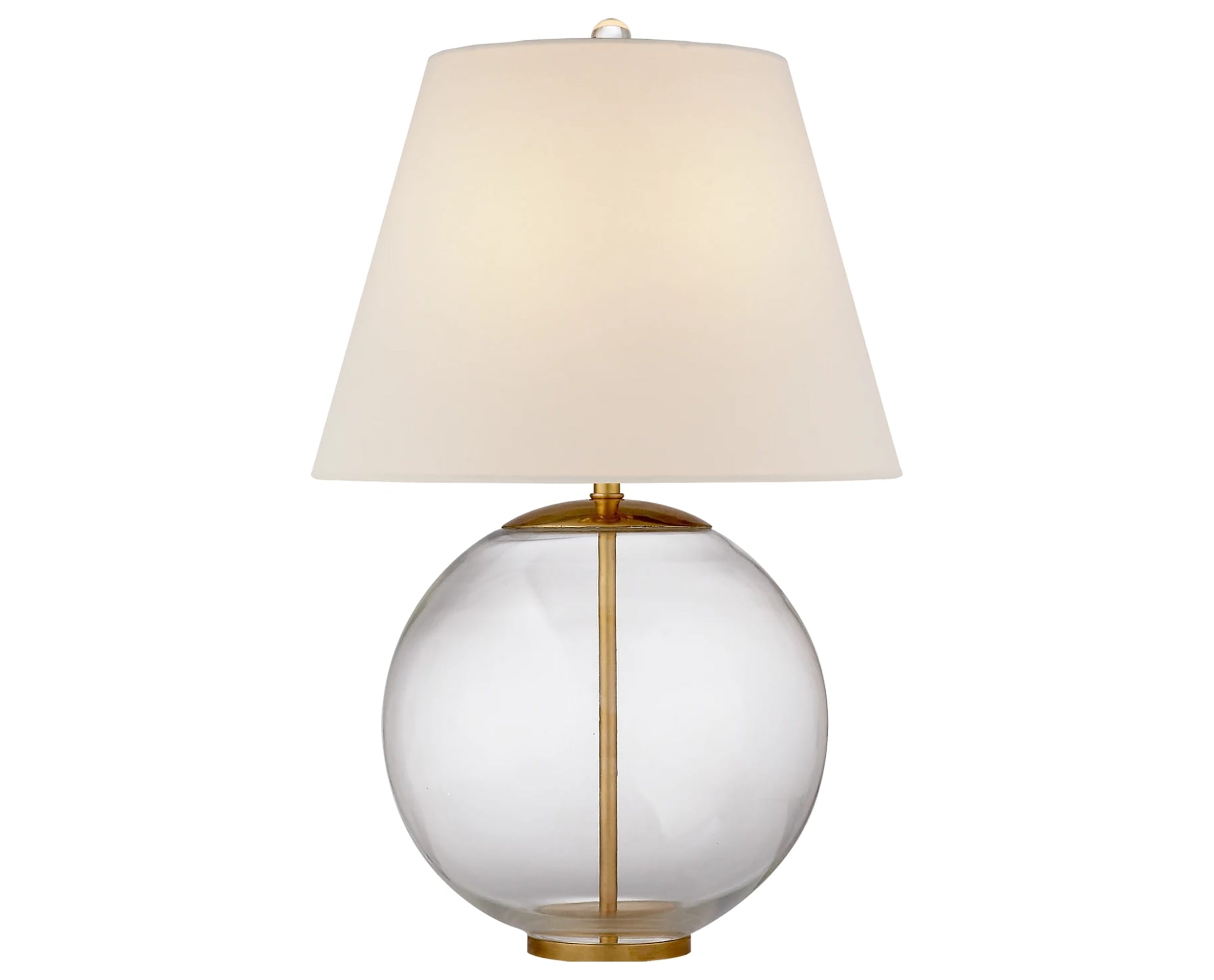 Clear Glass &amp; Linen | Morton Table Lamp | Valley Ridge Furniture