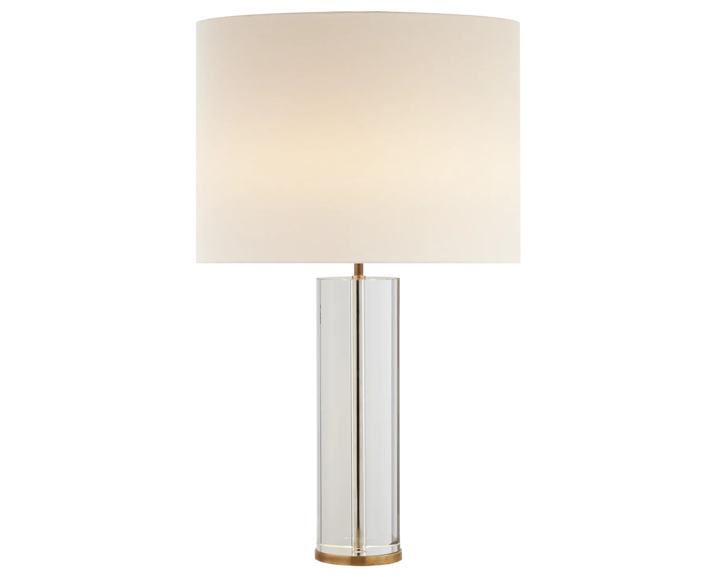 Crystal and Brass & Linen | Lineham Table Lamp | Valley Ridge Furniture