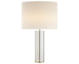 Crystal and Polished Nickel & Linen | Lineham Table Lamp | Valley Ridge Furniture