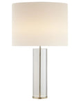 Crystal and Polished Nickel & Linen | Lineham Table Lamp | Valley Ridge Furniture