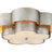 Burnished Silver Leaf & Frosted Acrylic | Arabelle Large Flush Mount | Valley Ridge Furniture