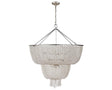 Burnished Silver Leaf and Clear Glass | Jacqueline Two-Tier Chandelier | Valley Ridge Furniture