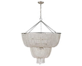 Burnished Silver Leaf and Clear Glass | Jacqueline Two-Tier Chandelier | Valley Ridge Furniture