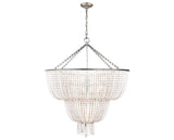 Burnished Silver Leaf and White Acrylic | Jacqueline Two-Tier Chandelier | Valley Ridge Furniture