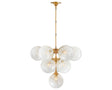 Hand-Rubbed Antique Brass & White Strie Glass | Cristol Tiered Chandelier | Valley Ridge Furniture