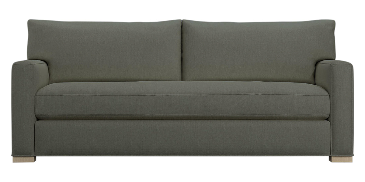 Taft Fabric Steel with Slate Maple | Camden Axel Bench Seat Sofa | Valley Ridge Furniture