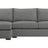 Douglas Fabric Charcoal with Fossil Hardwood | Camden Axel 2-Piece Sectional | Valley Ridge Furniture