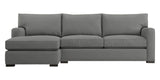 Douglas Fabric Charcoal with Fossil Hardwood | Camden Axel 2-Piece Sectional | Valley Ridge Furniture