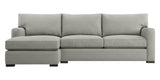 Douglas Fabric Ice with Fossil Hardwood | Camden Axel 2-Piece Sectional | Valley Ridge Furniture