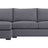 Douglas Fabric Indigo with Fossil Hardwood | Camden Axel 2-Piece Sectional | Valley Ridge Furniture