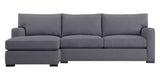 Douglas Fabric Indigo with Fossil Hardwood | Camden Axel 2-Piece Sectional | Valley Ridge Furniture