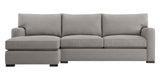 Douglas Fabric Nickel with Fossil Hardwood | Camden Axel 2-Piece Sectional | Valley Ridge Furniture