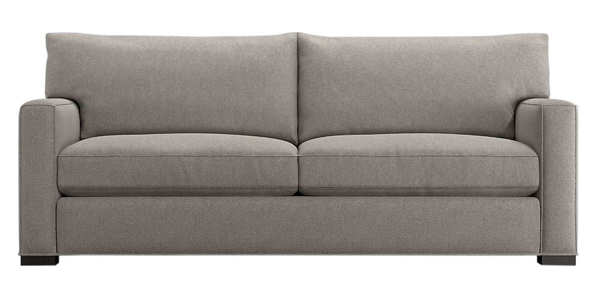 Douglas Fabric Nickel with Fossil Hardwood | Camden Axel Sofa | Valley Ridge Furniture