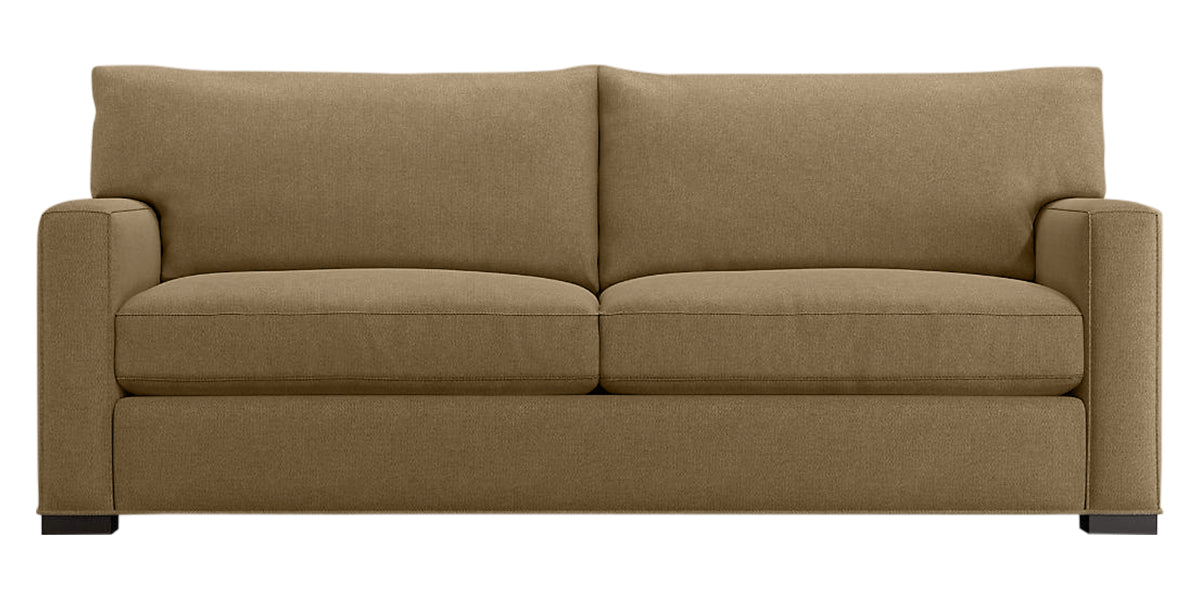 Douglas Fabric Peat with Fossil Hardwood | Camden Axel Sofa | Valley Ridge Furniture