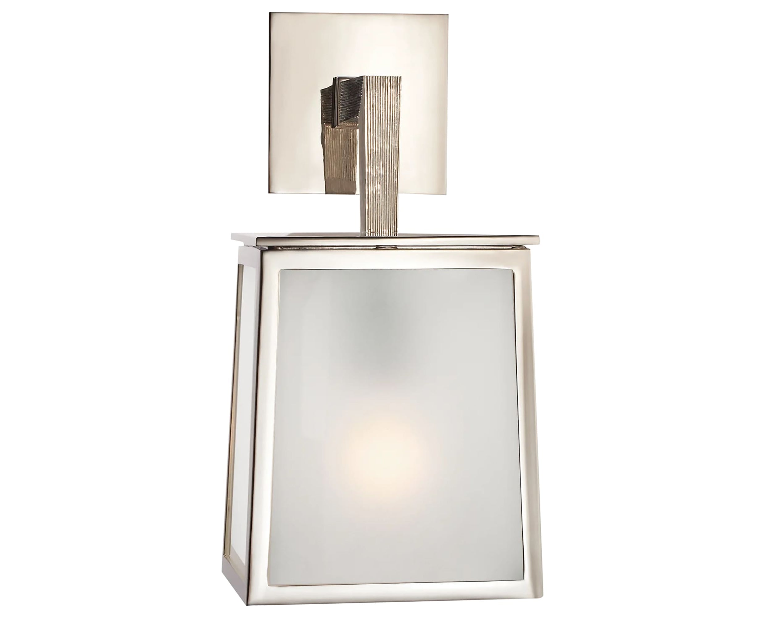 Polished Nickel &amp; Frosted Glass | Ojai Small Sconce | Valley Ridge Furniture