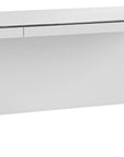 Satin White Oak Veneer & Grey Satin-Etched Glass with Satin White Steel | BDI Centro Desk | Valley Ridge Furniture