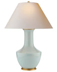 Ice Blue Porcelain & Natural Paper | Lambay Table Lamp | Valley Ridge Furniture