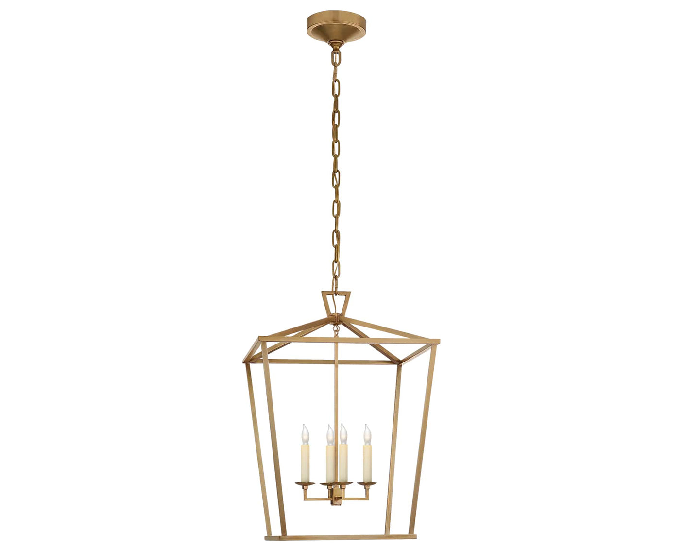 Antique-Burnished Brass | Darlana Medium Lantern | Valley Ridge Furniture