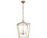 Antique-Burnished Brass | Darlana Medium Lantern | Valley Ridge Furniture