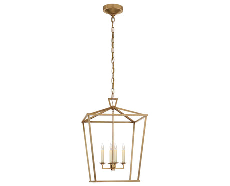 Antique-Burnished Brass | Darlana Medium Lantern | Valley Ridge Furniture