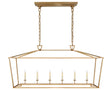 Antique-Burnished Brass | Darlana Large Linear Lantern | Valley Ridge Furniture