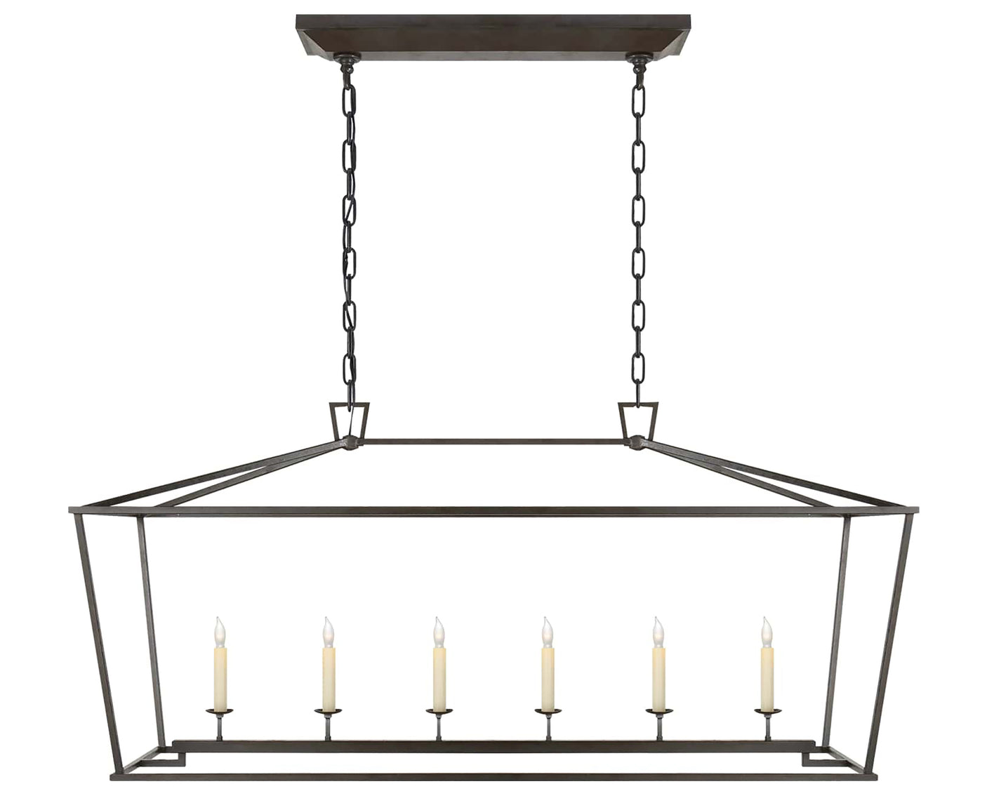 Aged Iron | Darlana Large Linear Lantern | Valley Ridge Furniture