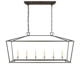 Aged Iron | Darlana Large Linear Lantern | Valley Ridge Furniture