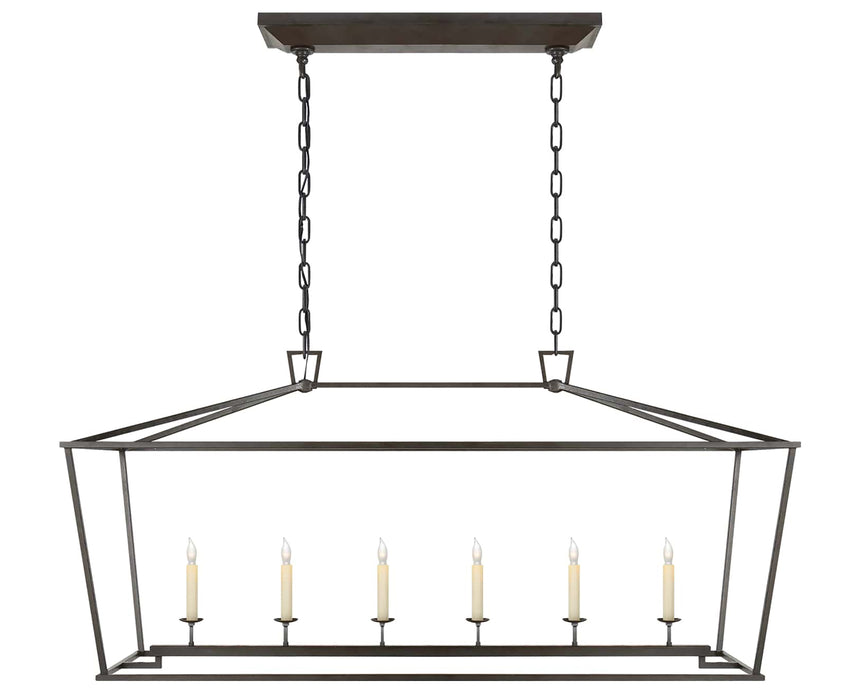 Aged Iron | Darlana Large Linear Lantern | Valley Ridge Furniture