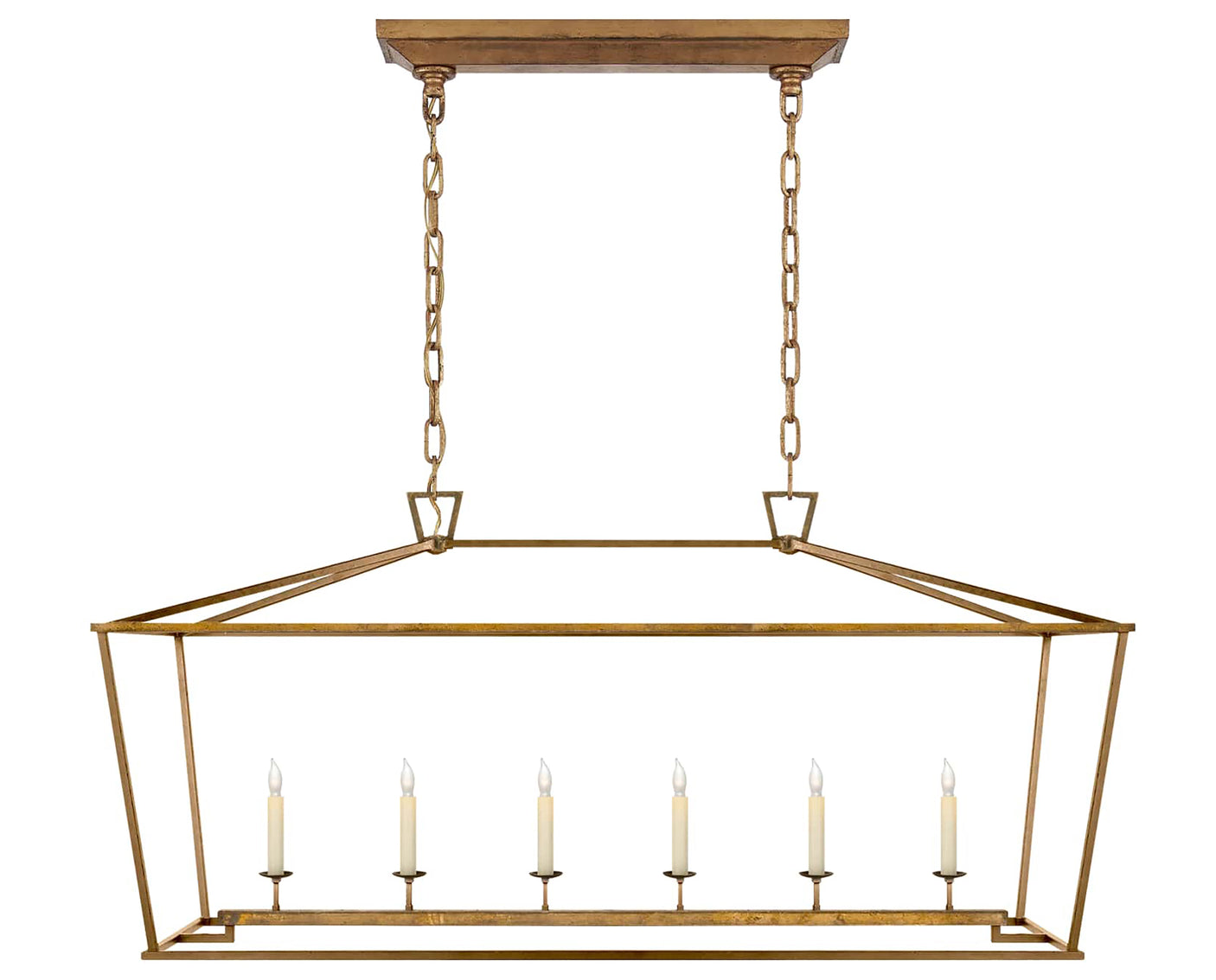 Gilded Iron | Darlana Large Linear Lantern | Valley Ridge Furniture