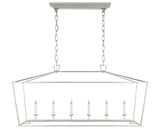 Polished Nickel | Darlana Large Linear Lantern | Valley Ridge Furniture