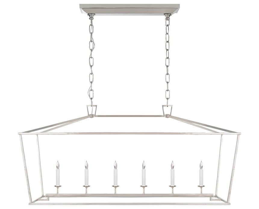 Polished Nickel | Darlana Large Linear Lantern | Valley Ridge Furniture