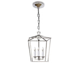 Polished Nickel | Darlana Mini Lantern | Valley Ridge Furniture