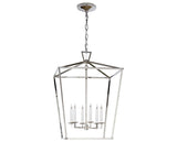 Polished Nickel | Darlana Large Lantern | Valley Ridge Furniture