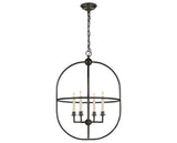 Aged Iron | Desmond Open Oval Lantern | Valley Ridge Furniture