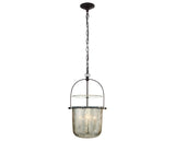 Aged Iron & Mercury Glass | Lorford Small Smoke Bell Lantern | Valley Ridge Furniture