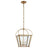 Antique-Burnished Brass & Clear Glass | Riverside Small Square Lantern | Valley Ridge Furniture