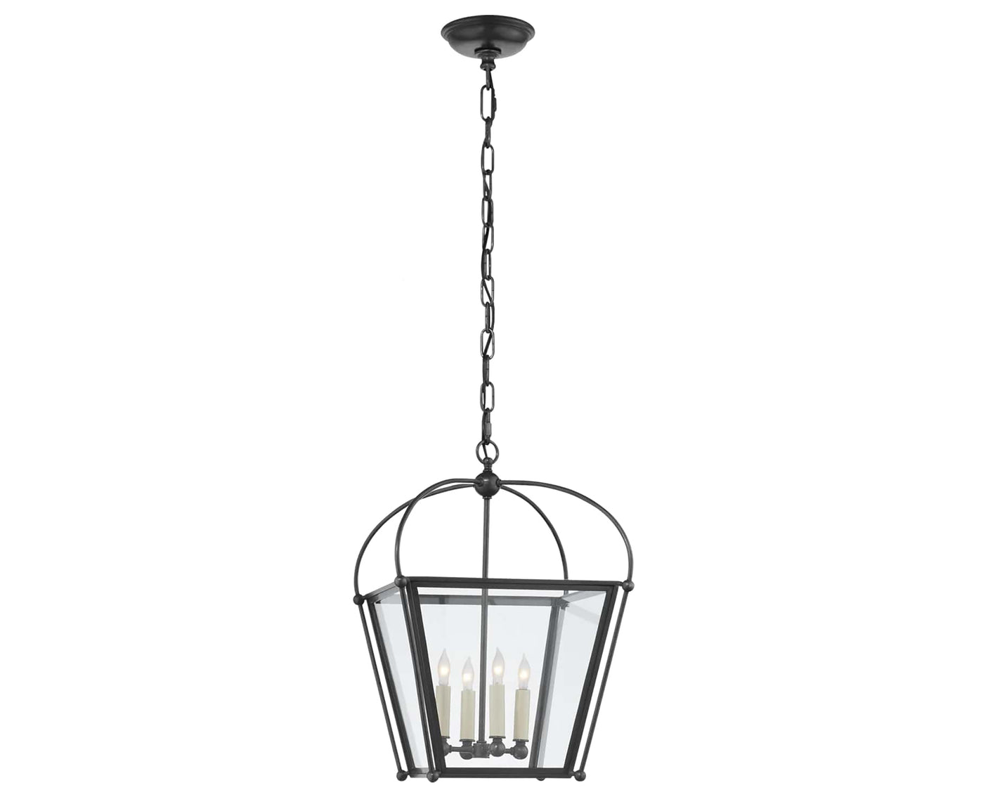 Bronze & Clear Glass | Riverside Small Square Lantern | Valley Ridge Furniture