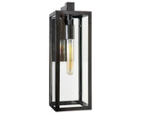 Aged Iron & Clear Glass | Fresno Framed Medium Sconce | Valley Ridge Furniture
