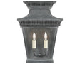 Weathered Zinc & Clear Glass | Elsinore Medium 3/4 Wall Lantern | Valley Ridge Furniture
