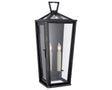 Bronze & Clear Glass | Darlana Small Tall 3/4 Wall Lantern | Valley Ridge Furniture