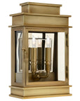 Antique-Burnished Brass & Clear Glass | Linear Lantern Short | Valley Ridge Furniture