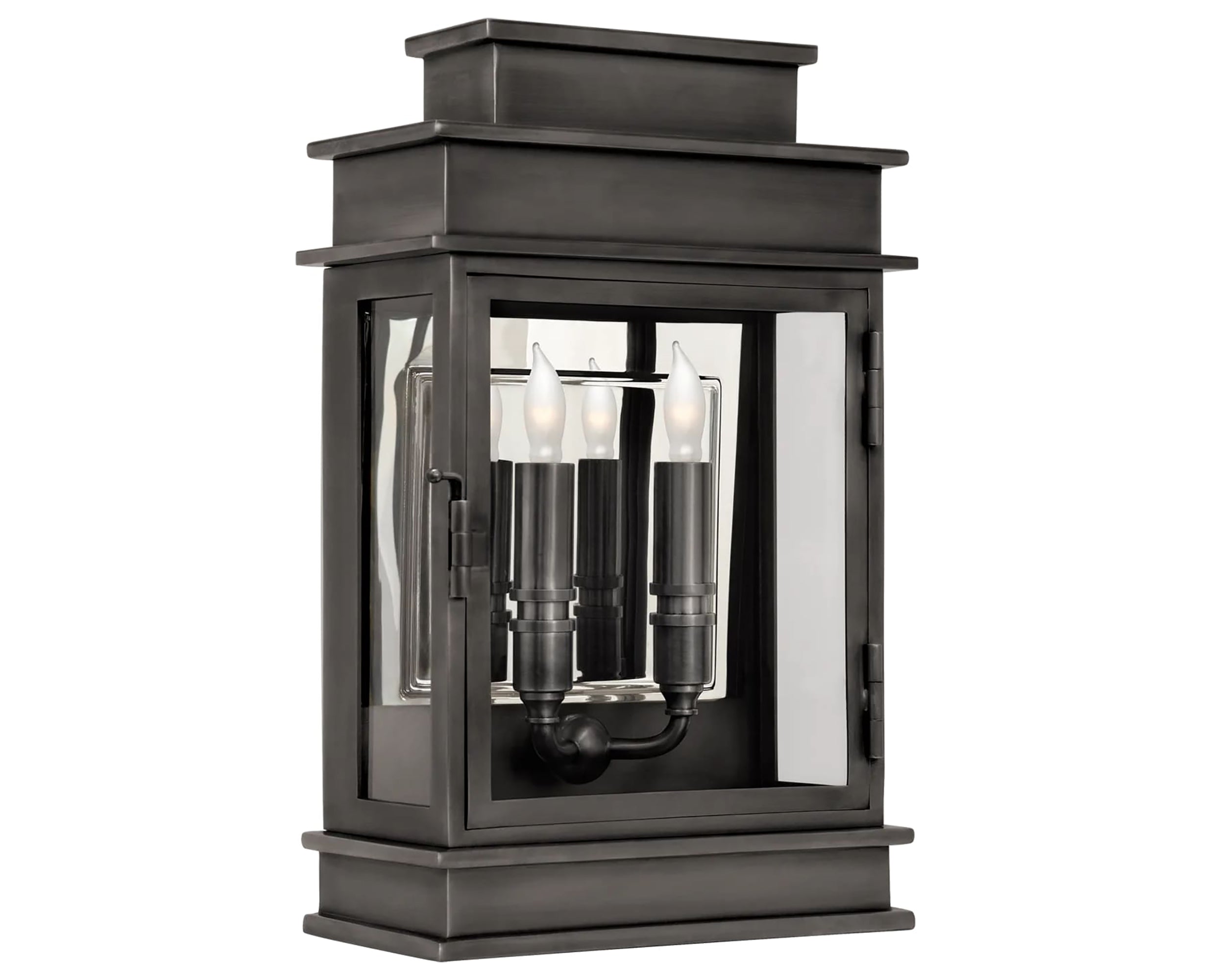 Bronze &amp; Clear Glass | Linear Lantern Short | Valley Ridge Furniture