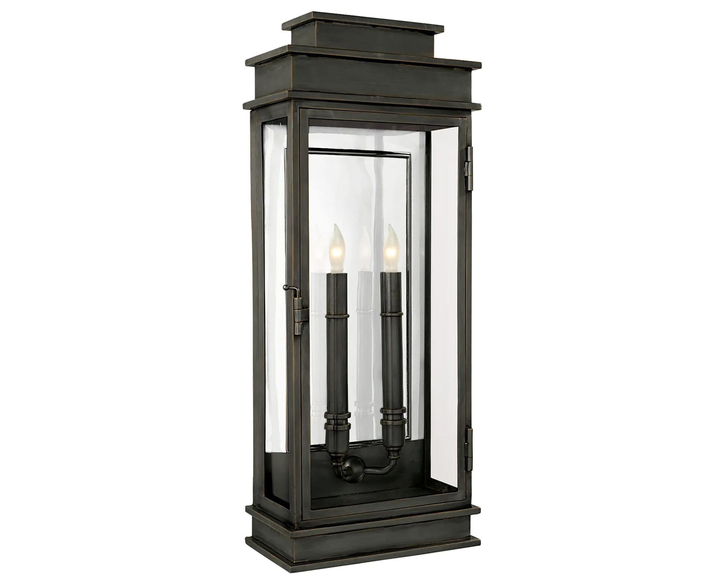 Bronze &amp; Clear Glass | Linear Lantern Tall | Valley Ridge Furniture