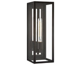 Aged Iron & Clear Glass | Fresno Large 3/4 Wall Lantern